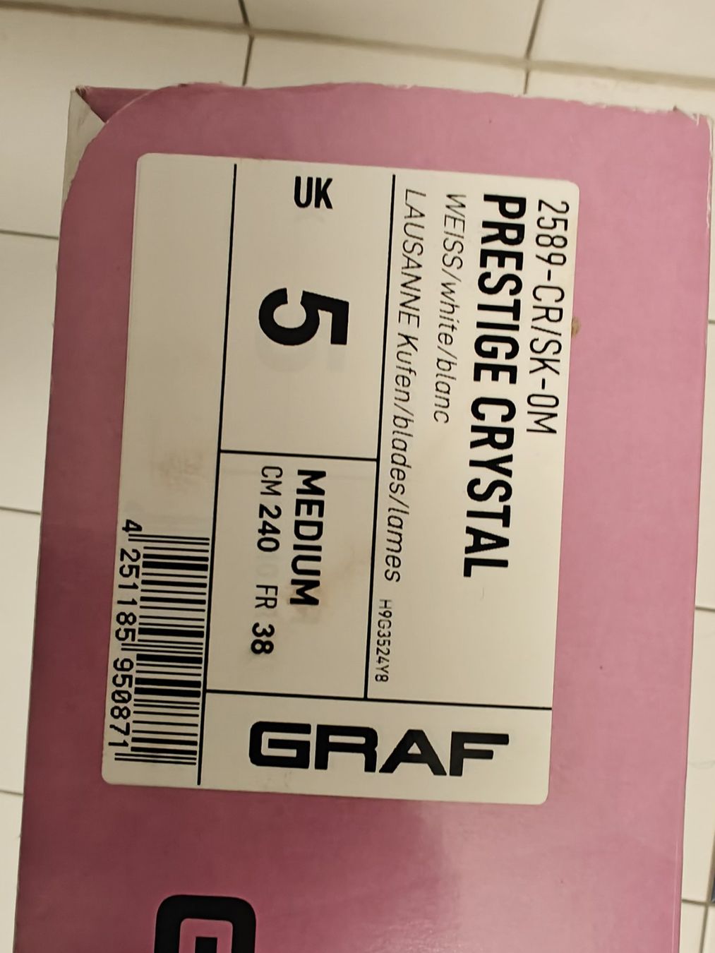 Graf Pattini da ghiaccio: Schlittschuhe Graf Prestige – Usato da Schafisheim venduto da lite-liu 8