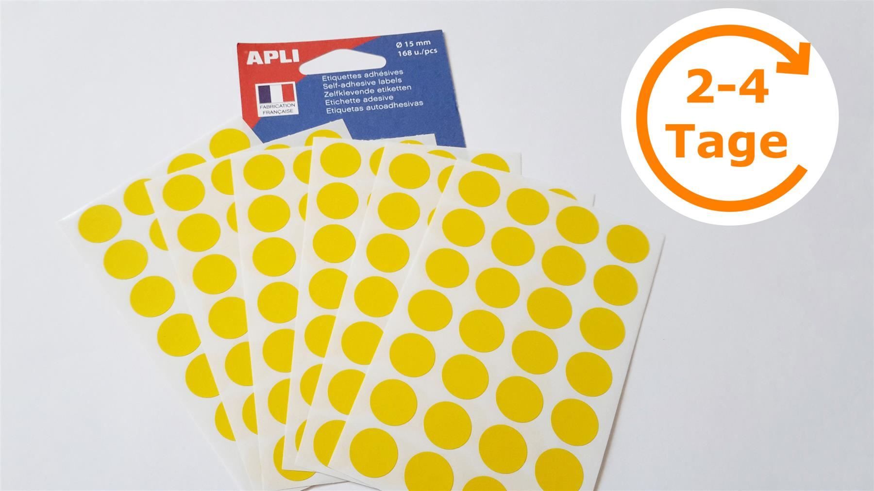 Sticker: Markierungspunkte, gelb, 15mm, 168 Stück – Nuovo e nell'imballaggio originale da St. Gallen venduto da cointec