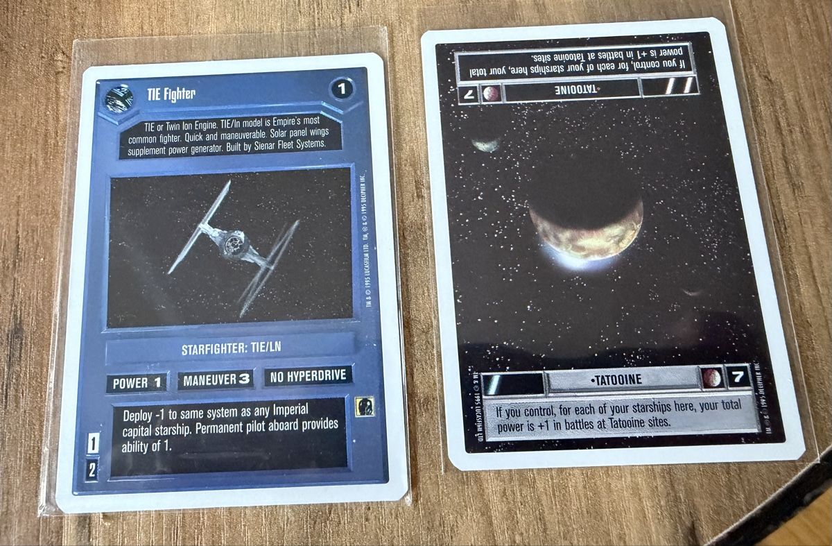 Star Wars Sammelbilder & Trading cards: Carte Star Wars TIE Fighter e Tatooine – Neu (gemäss Beschreibung) aus S. Pietro von nap_9xjt