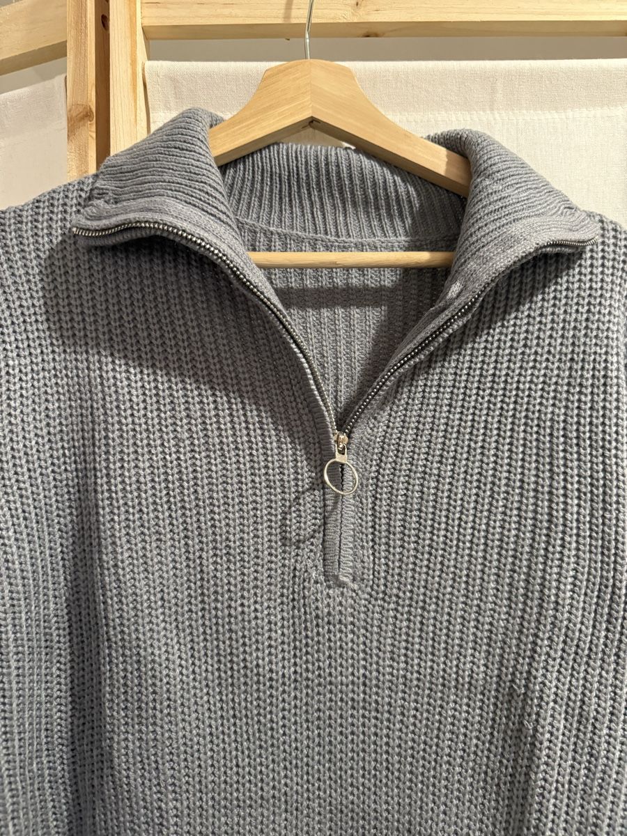 Shein Pullover & Sweatshirts: Shein Strickpullover mit Reissverschluss grau Grösse L – Neu (gemäss Beschreibung) aus Regensdorf von BigCloset680 4