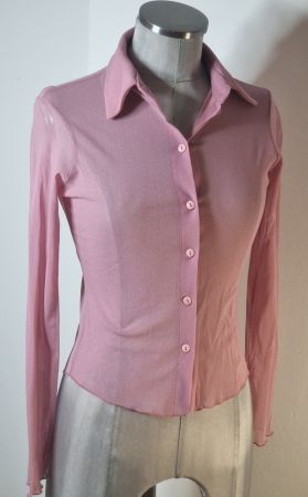 XS S 34 36 semitransparente Bluse wie Chiffon Jäckliersatz