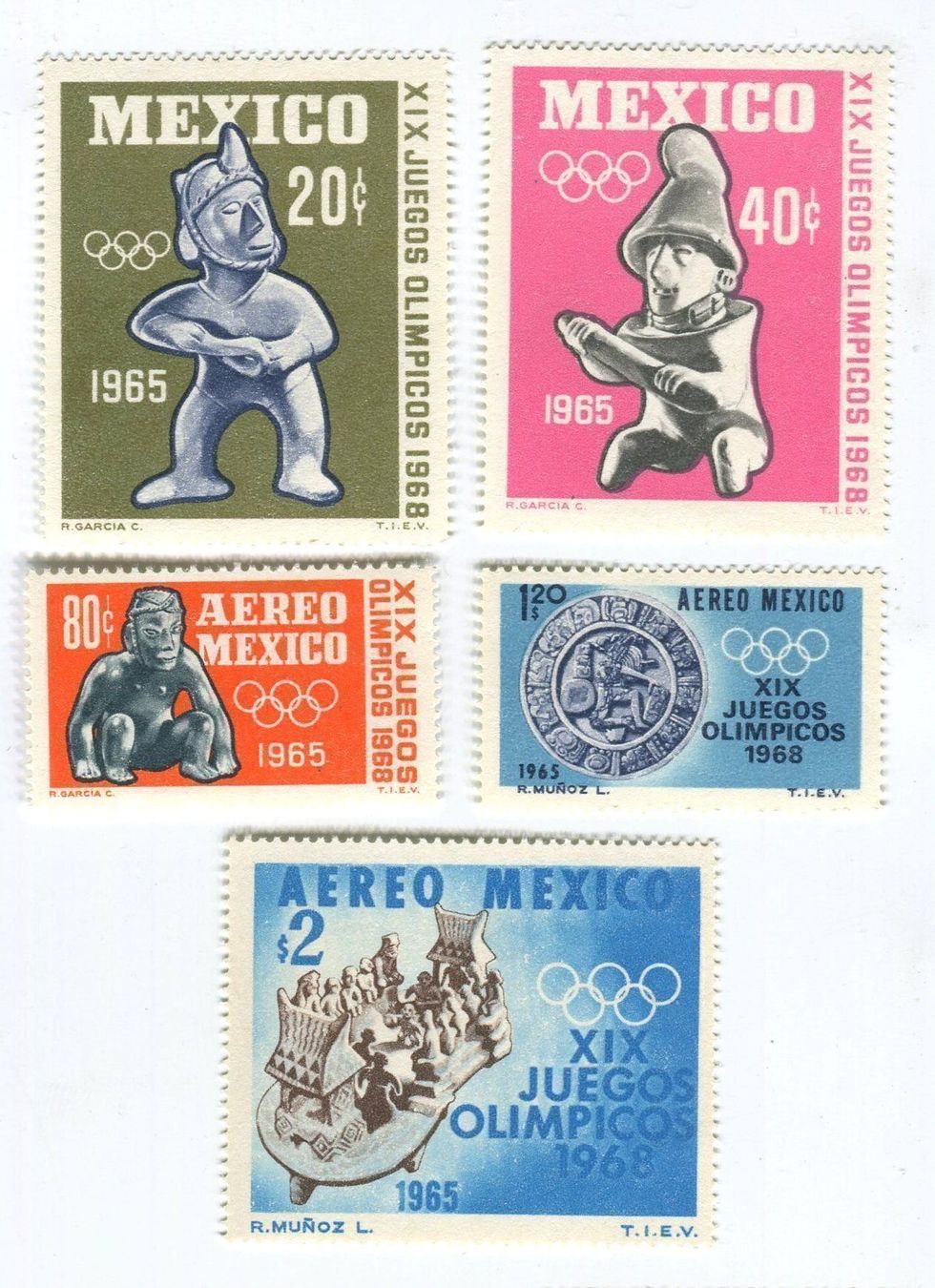 Tutti i francobolli: Briefmarken "Olympische Spiele". Mexiko. – Nuovo e nell'imballaggio originale da Basel venduto da Butsch5