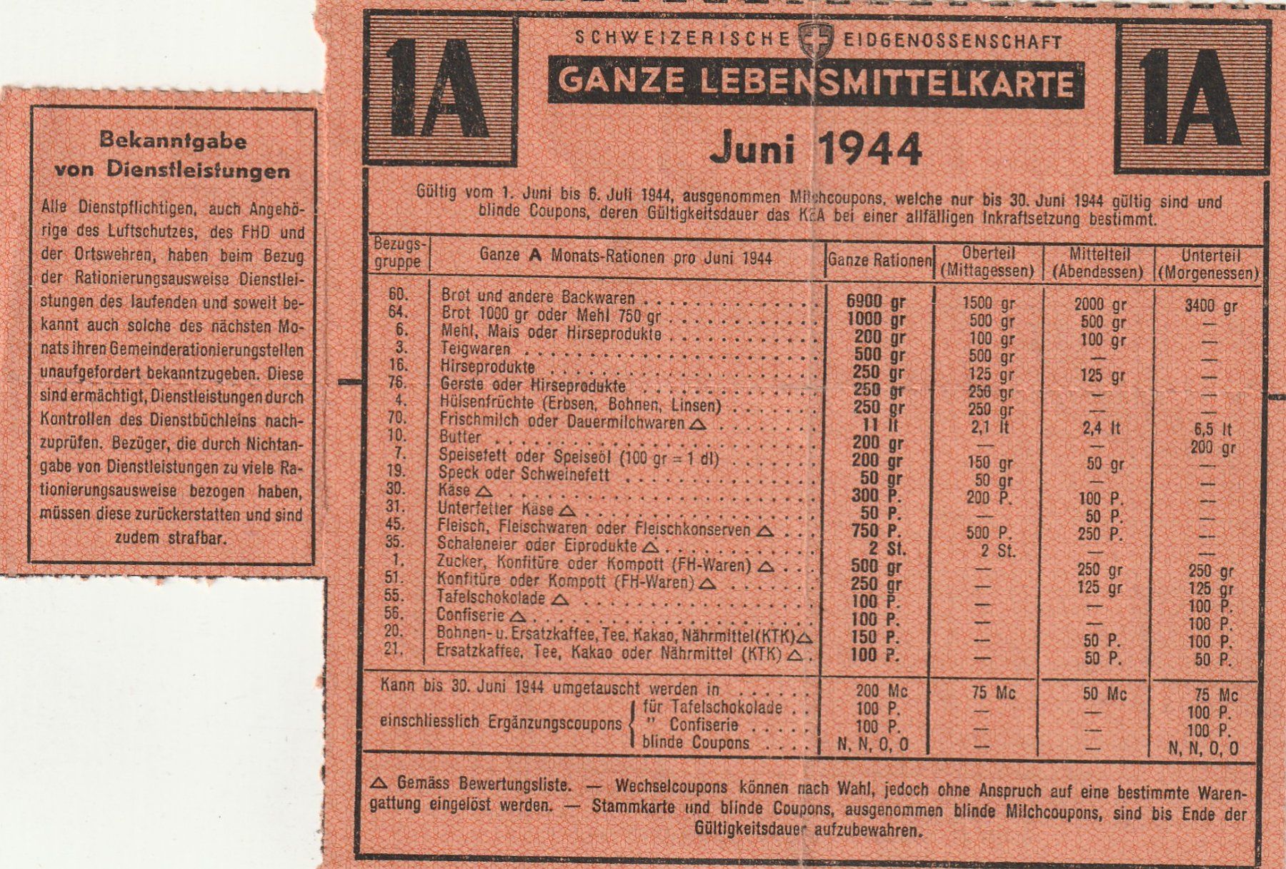 Documenti: Lot Rationierungmarken 2. W.K. – Usato da Rorschacherberg venduto da fratovi2