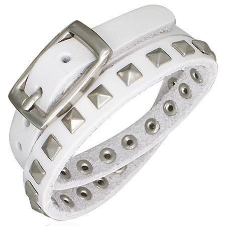 Bracciali & Braccialetti: Lederarmband / Lederbracelet, weiss – Nuovo (secondo la descrizione) da Schwanden GL venduto da UHRKNALL
