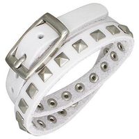 Lederarmband / Lederbracelet, weiss