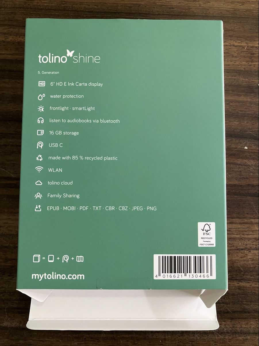 Tolino Tablettes PC: Tolino Shine 5. Generation – Neuf (Voir description) à Basel par Hannabella78 4