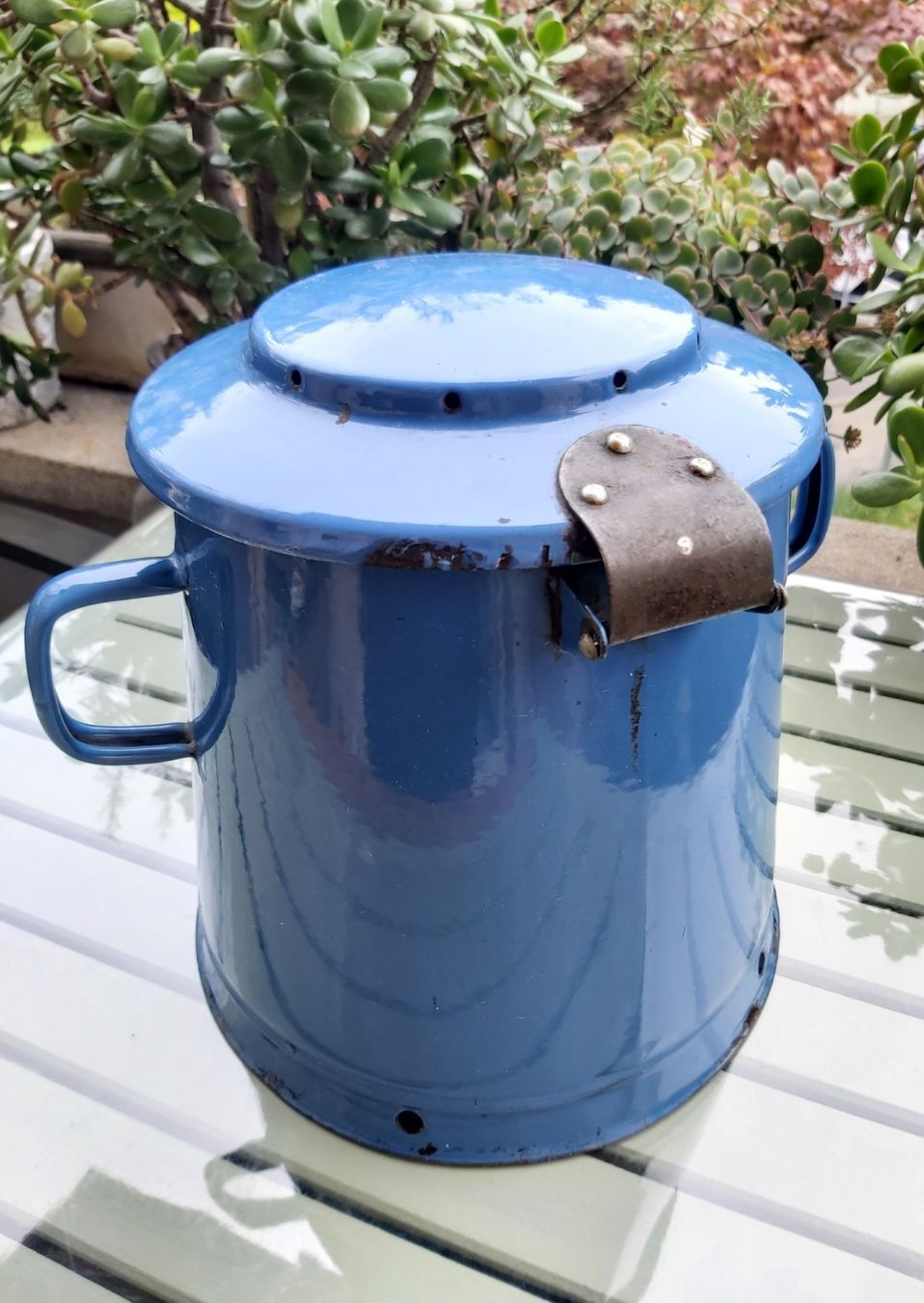 Altro per la casa: Emaille Deckelgefäss 5 L – Usato da Bern venduto da aronari