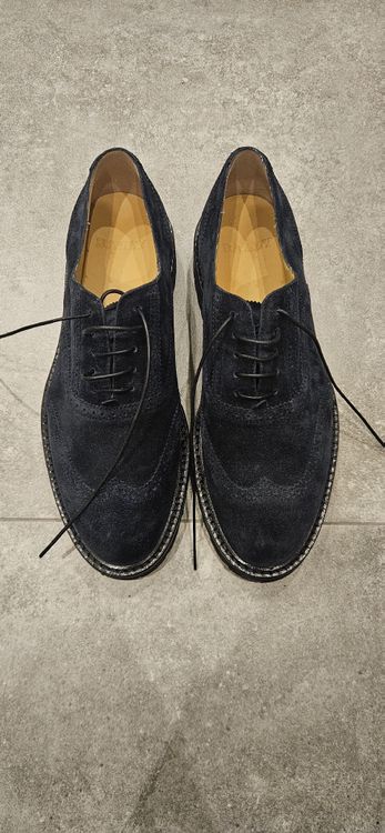 Bally Oxford Winterschuhe Dunkelblau in Wildleder 1