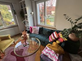 Sofa dunkelgrün Samtoptik in gutem Zustand