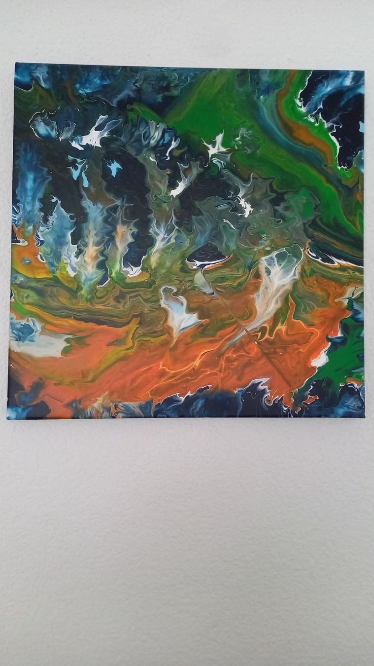 Dipinti: Schönes Acrylbild 40x40cm – Usato da Murten venduto da Cheri23