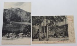 Arlesheim Schloss Birseck, Karte ins Elsass; Ermitage Weiher