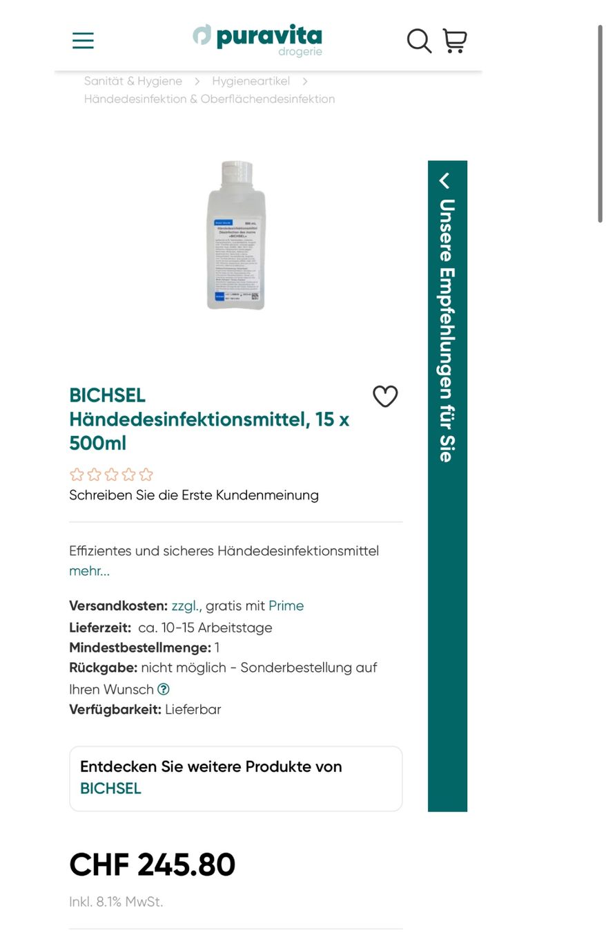 Pulizia & Igiene: 12x Desinfektionmittel – Nuovo e nell'imballaggio originale da Innerberg venduto da Brabus81 3