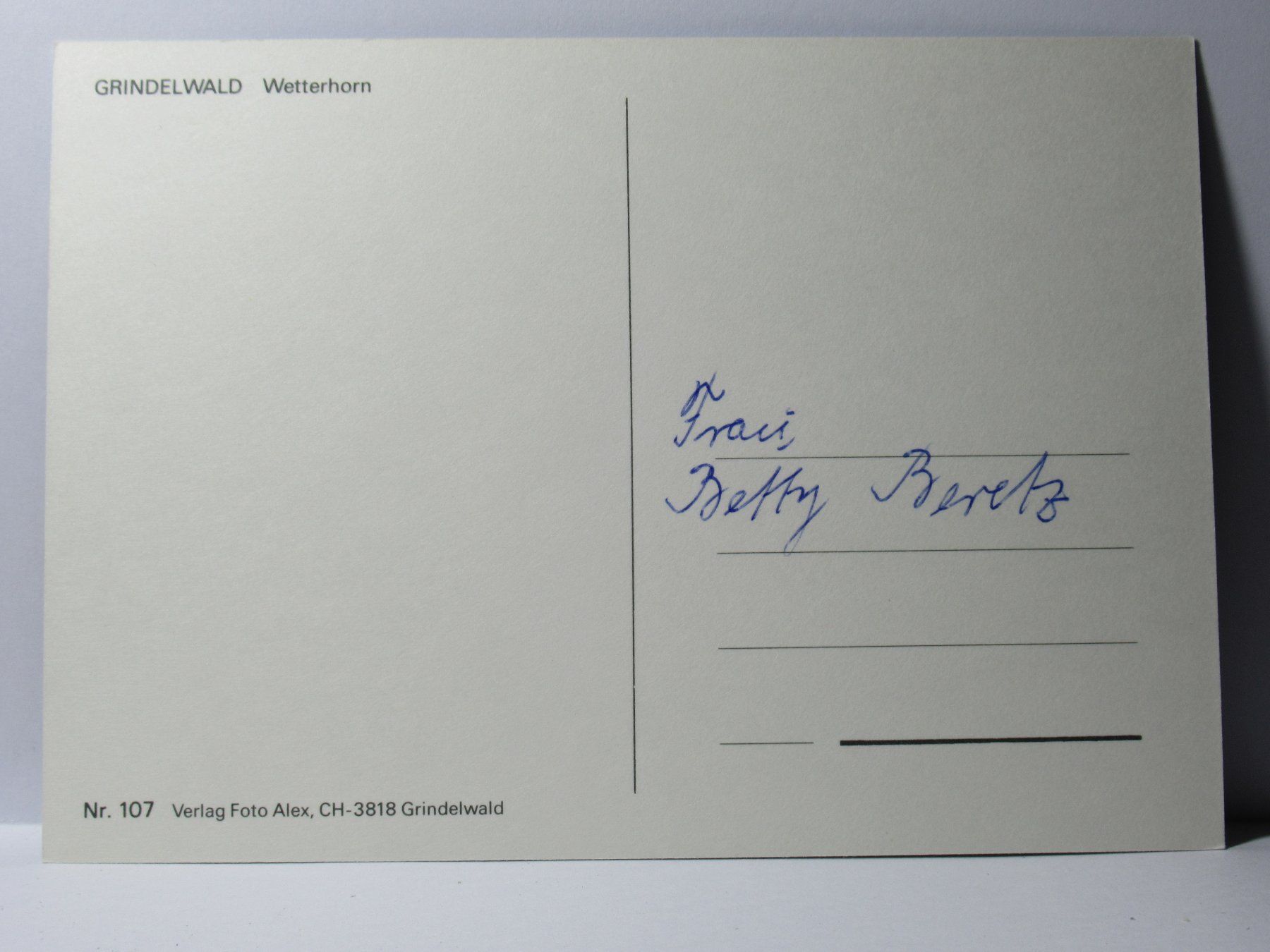 Cartoline postali: Grindelwald , Wetterhorn – Usato da Grenchen venduto da frechri 1