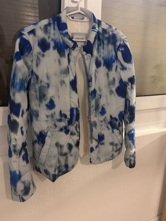 Armani Collezioni Blue Tie Dye Down Jacket perfect condition