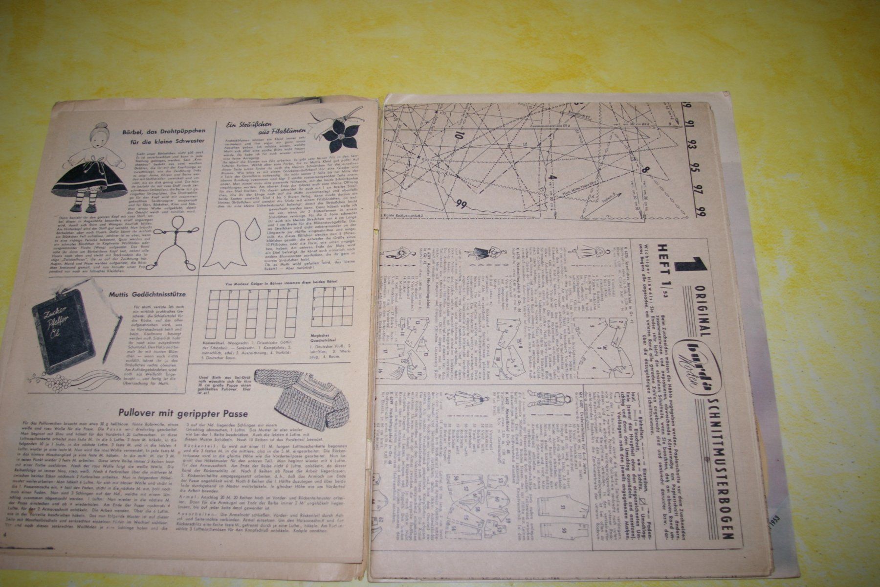 Cartamodelli: burda 1-1953 – Usato da Granges (Salvan) venduto da SSMLE 2