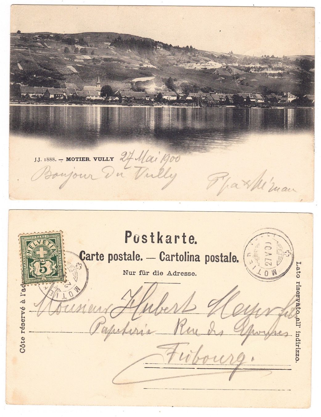 Cartes postales: Motier Vully – D'occasion à La Tour-de-Peilz par amjust