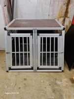 Hundetransportbox Aluminium Holz L 95cm B 70cm H 75cm