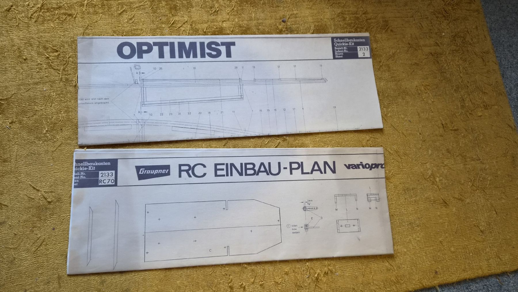 Graupner RC Kits de montage: Graupner Optimist RC Einbau-Plan Bauplan Vintage  – D'occasion à Kölliken par MissesBossTop1