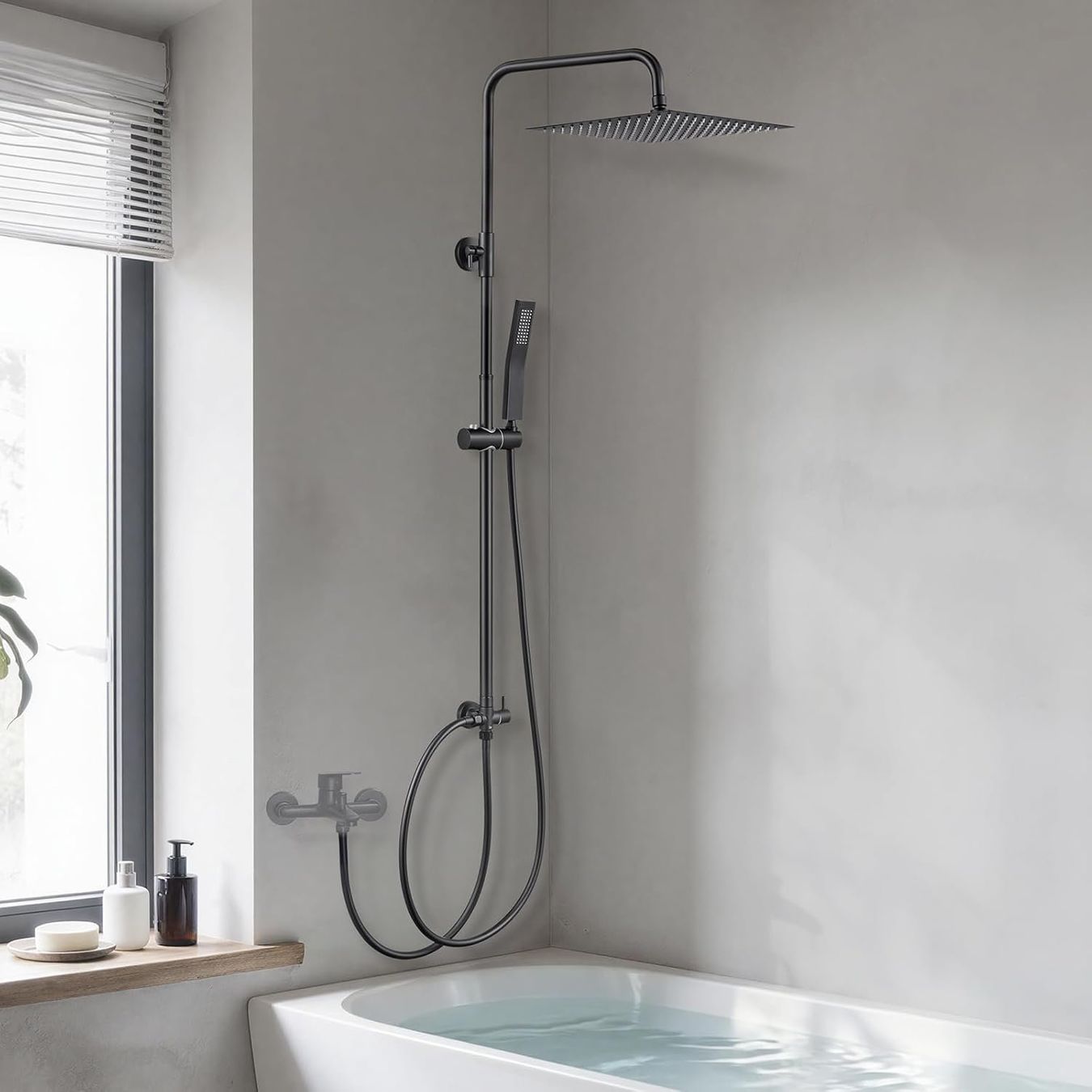 Docce: Regendusche 30x30cm Schwarz Höhenverstellbar Se – Nuovo e nell'imballaggio originale da Schaffhausen venduto da AllesMussRaus60 6