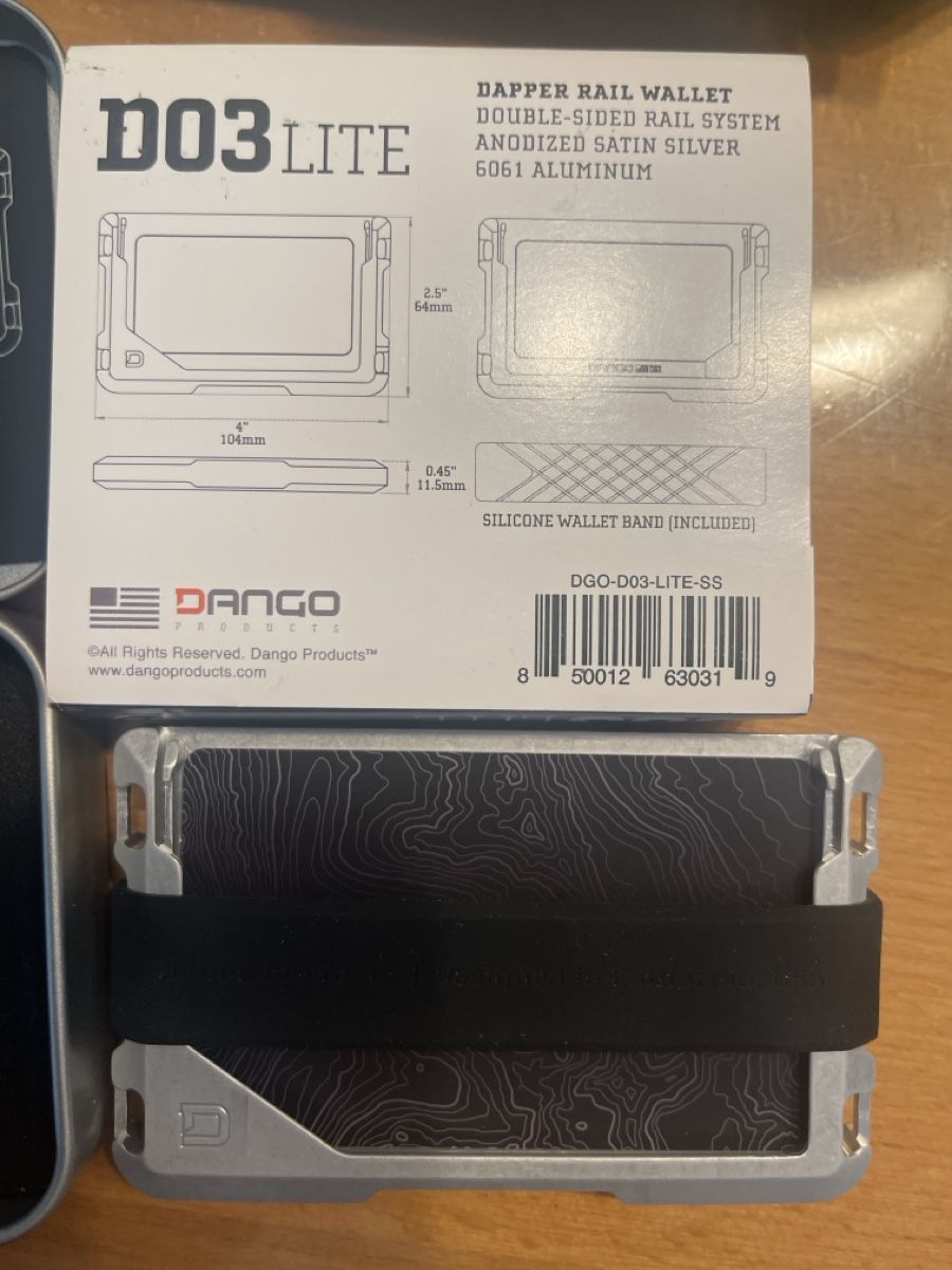 Portafogli: Dango D03 Lite Dapper Rail Wallet Satin Silver – Nuovo e nell'imballaggio originale da Eglisau venduto da retep1973 1