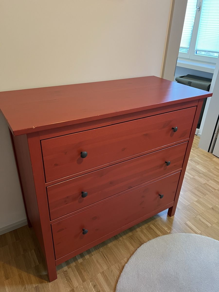 Ikea Kommoden: Ikea Hemnes Kommode rot gebraucht – Gebraucht aus Zürich von ste_l68n 1