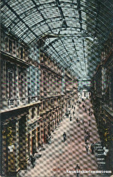 Cartoline postali: Genova - Galleria Mazzini Litho + 1910 – Usato da Emmenbrücke venduto da teestube