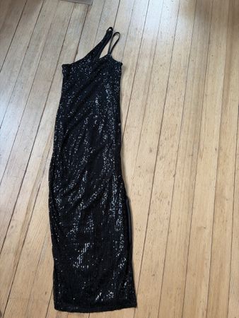 TW Kleid schwarz mit Pailletten Gr XS Neu