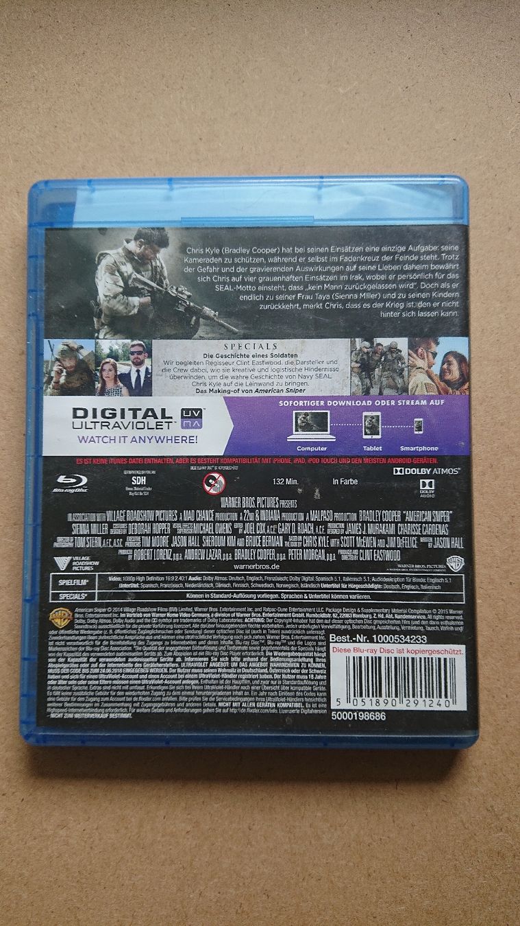 Tutti i DVDs: American Sniper - Blu-ray -  – Usato da Chur venduto da FreakofRarity 1