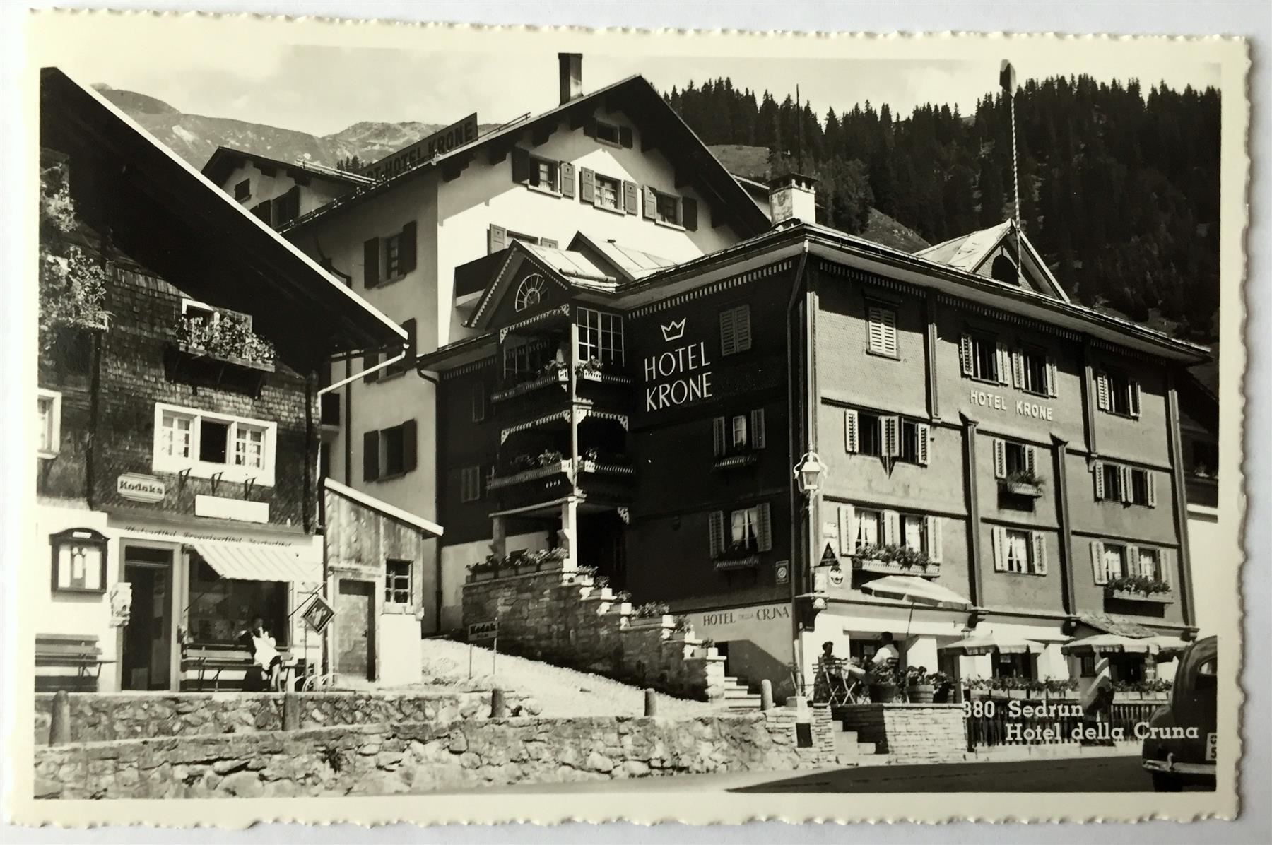Cartoline postali: SEDRUN Hotel della Cruna – Nuovo (secondo la descrizione) da Jona venduto da philajona