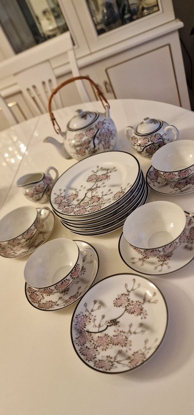 Teekannen: Service à Thé avec assiettes à dessert – Gebraucht aus Genève von Petit-Ange 4