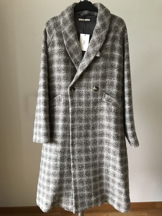 Pull Tricoté Main En Laine Et Alpaga - Bleu, Taille M - Neuf Fait Main