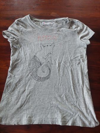 Even&Od T-Shirt Purrmaid Grau Grösse S