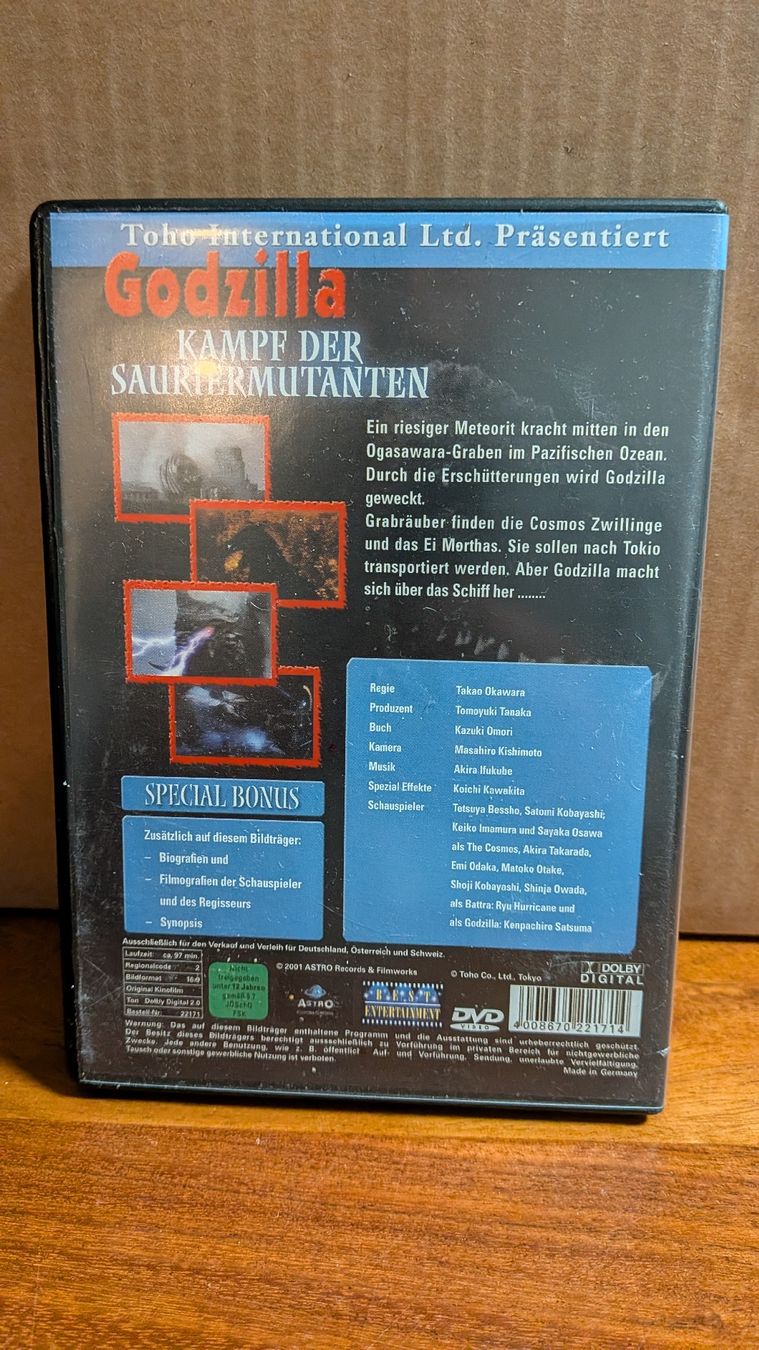 Alle DVDs: DVD Godzilla Kampf der Sauriermutanten  – Gebraucht aus Thun von Pizzamike 1
