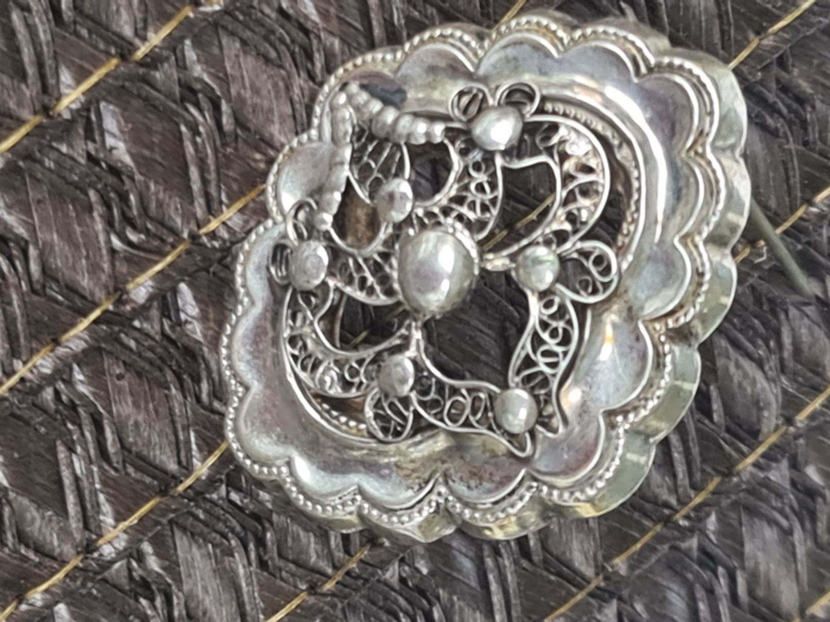 Spille & Fermagli: Antike Brosche Filigran Brosche Schmuck Silber 835 – Usato da Münchenbuchsee venduto da babilibern 2