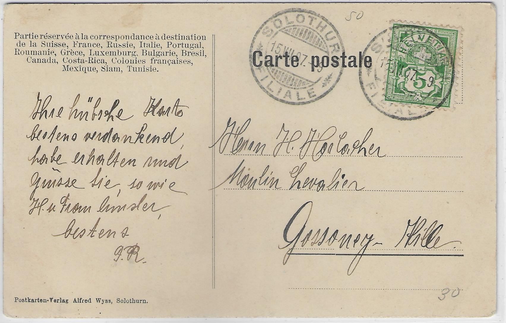 Cartoline postali: Bauterrain der Weissensteinbahn, Bahnhof – Usato da Ettingen venduto da Kartenplanet 1