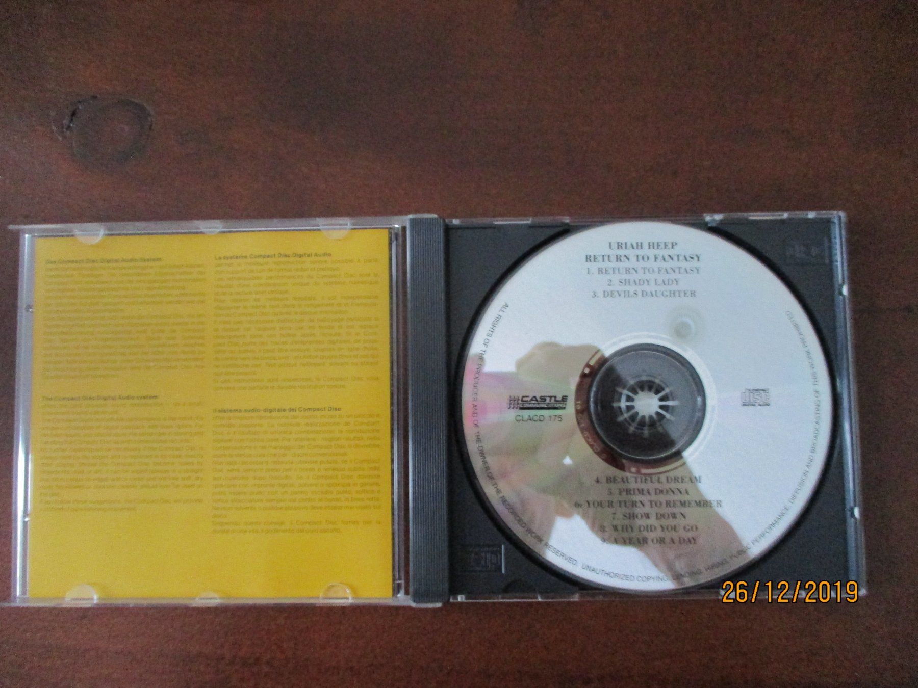 CD: Uriah Heep -  Return To Fantasy – Usato da Liestal venduto da Disc-Point 1