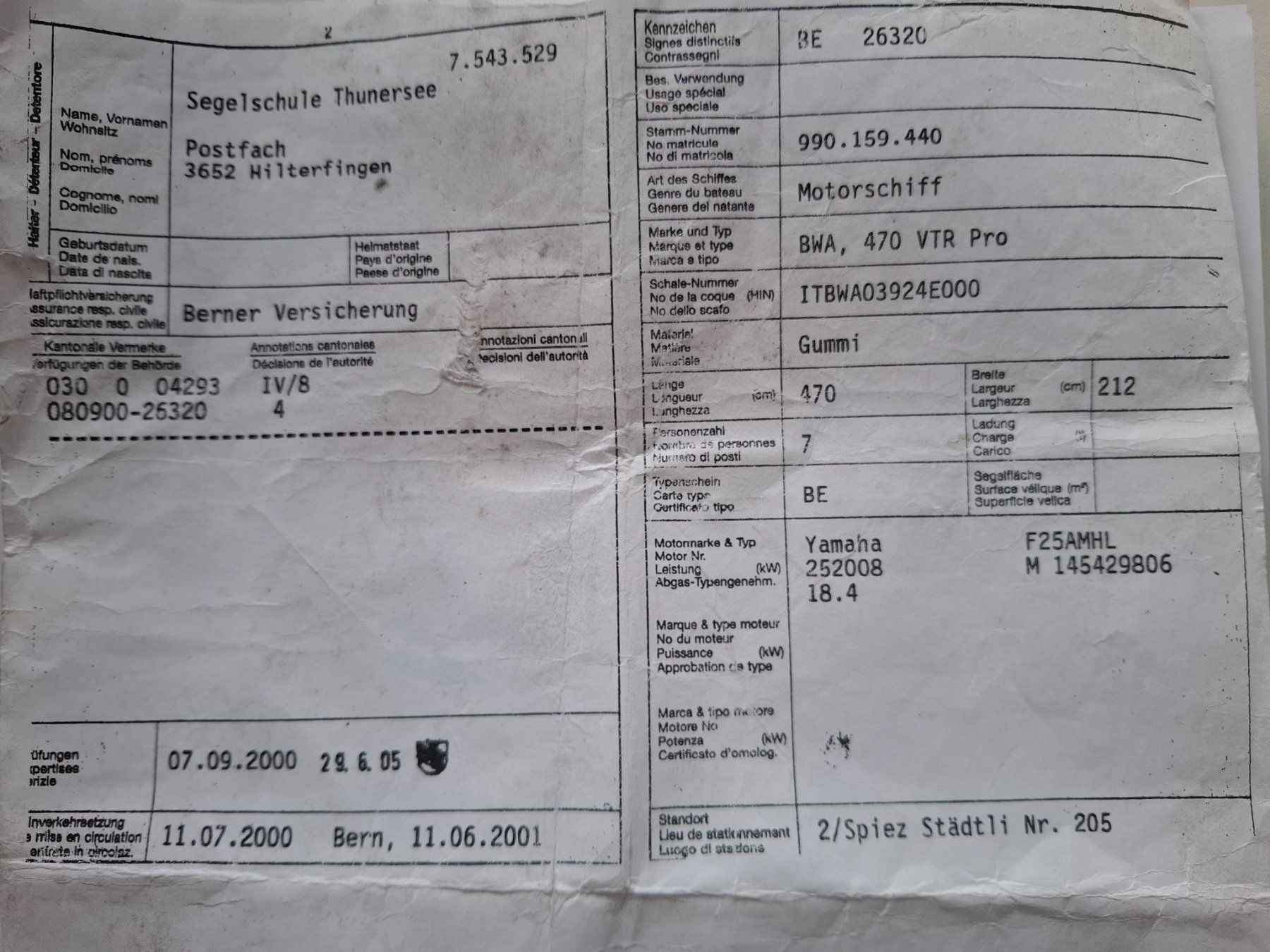 Yamaha Motoren: Bootsmotor Yamaha 25 PS – Gebraucht aus Gunten von Donder5648 2