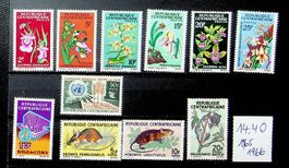 CENTRAFRIQUE  TIMBRES NEUFS** 1965-66 COTE14.40 EUROS /U547