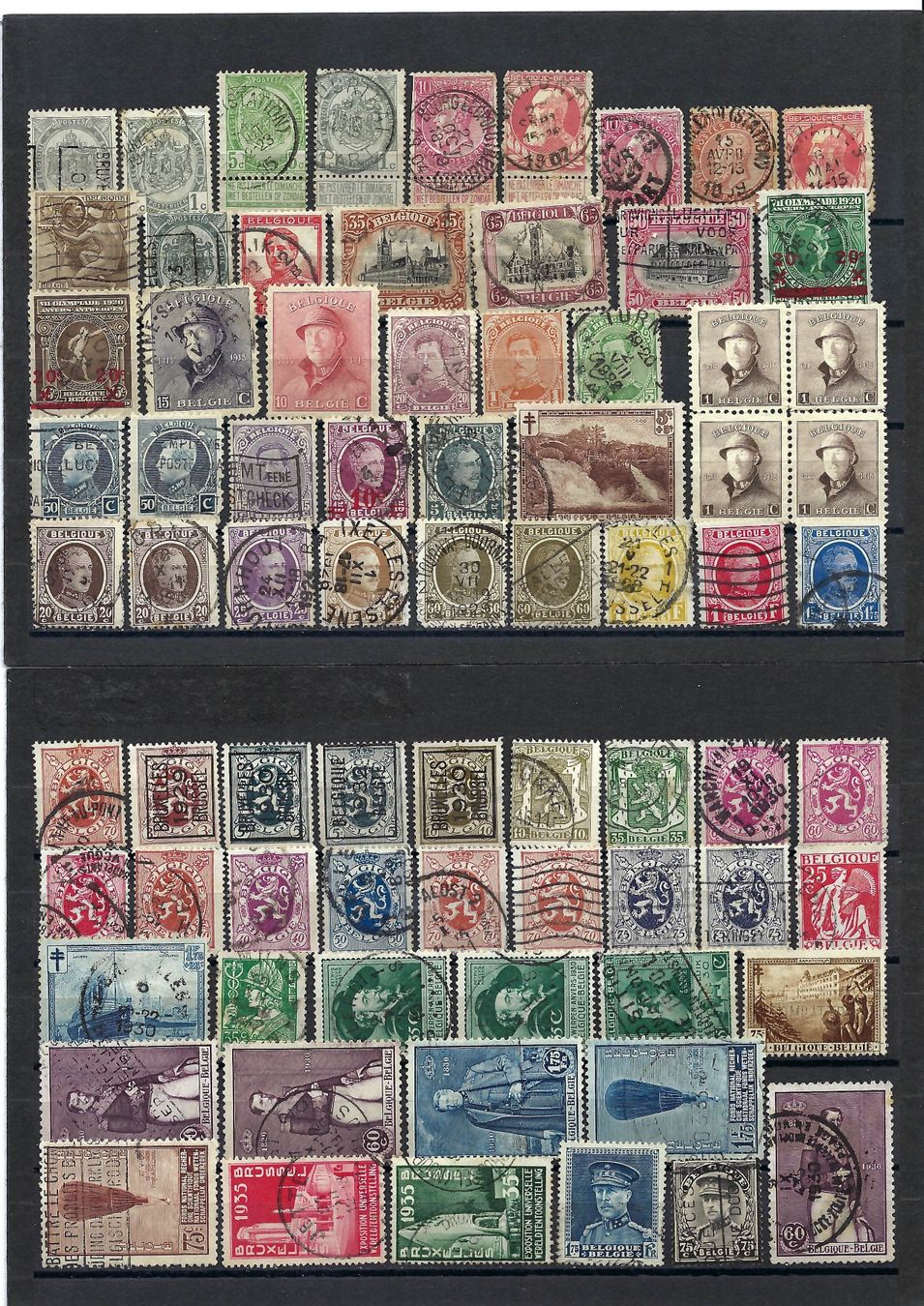 Alle Briefmarken: Briefmarken aus Belgien – Gebraucht aus Bronschhofen von Imsr