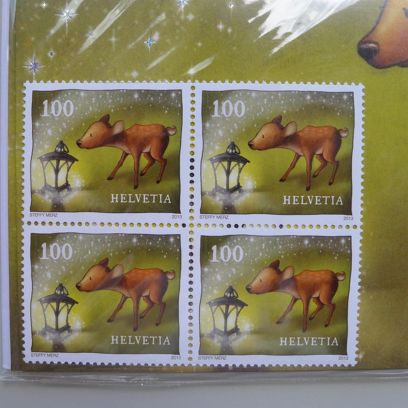Tutti i francobolli: 2013, Bambi Weihnachtskarte, "Orginal" verpackt **postfrisch – Usato da Sursee venduto da Luzernerraute 1