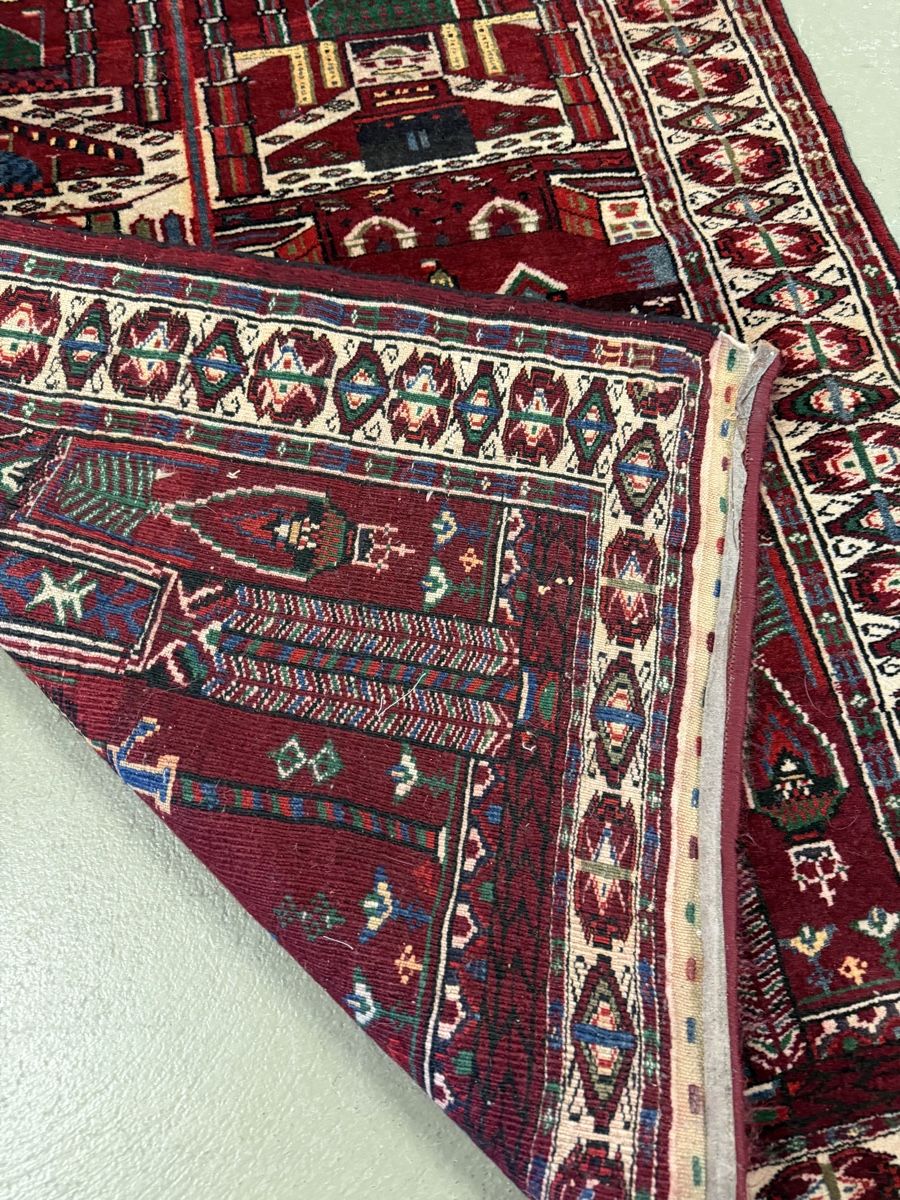 Tapis: Orientteppich Gebetsteppich rot mit Muster  – D'occasion à Strengelbach par RaenAntikDesign 4