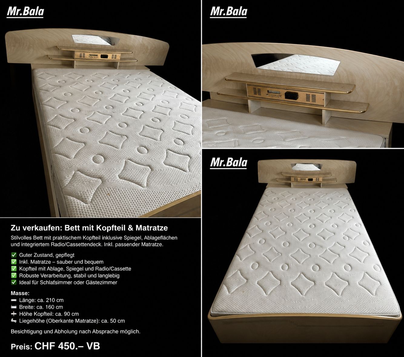 Lits: Doppelbett – D'occasion à Horw par Prasanna3