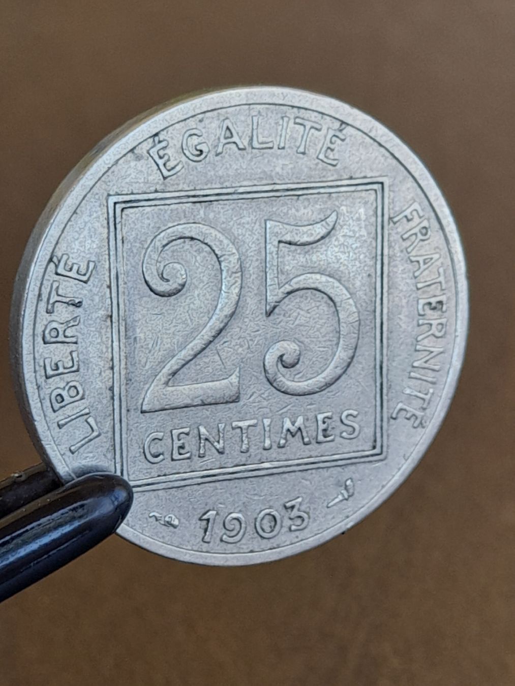 Alle Münzen: 25 Centimes 1903 Frankreich  – Gebraucht aus Basel von Basel_20