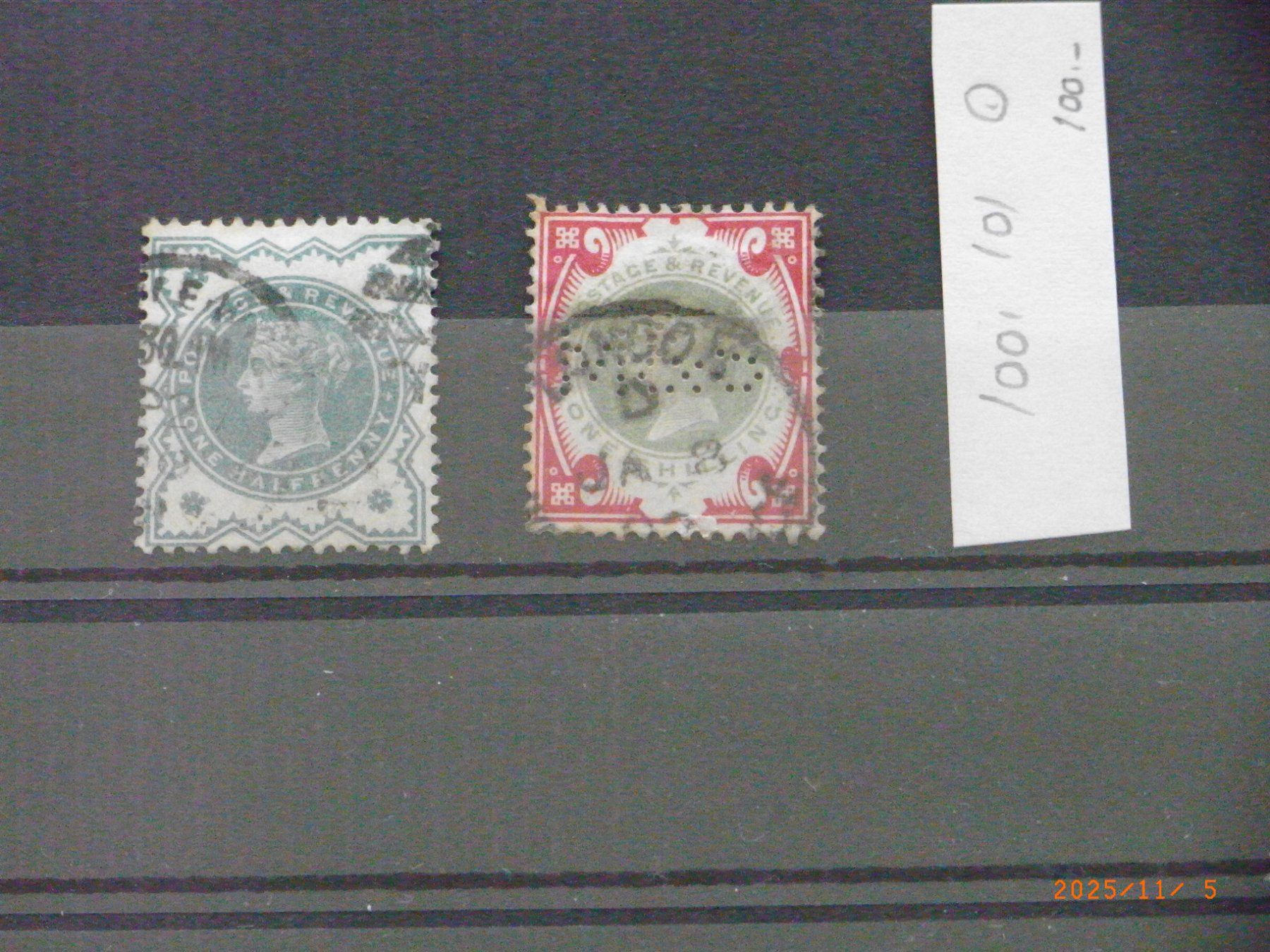 Tutti i francobolli: Grossbritannien 1900 Nr. 100 + 101 gest. – Usato da Ittigen venduto da shetland