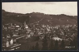 AK Langnau i. E., Teilansicht mit Kirche