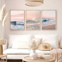 Set de 3 peintures sur toile