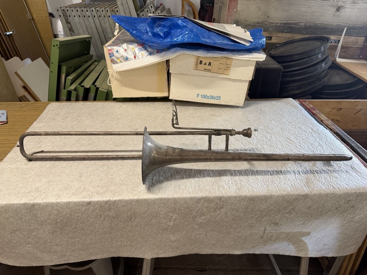 Vintage Musikinstrumente: Alte Vintage Posaune – Gebraucht aus Plasselb von MatthD