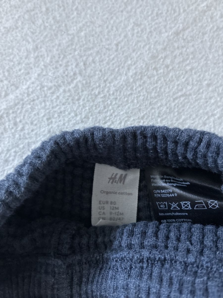 H&M Pantaloni: Dunkelblaue Shorts Waffelstruktur Gr 80 – Usato da Rifferswil venduto da nahug 1