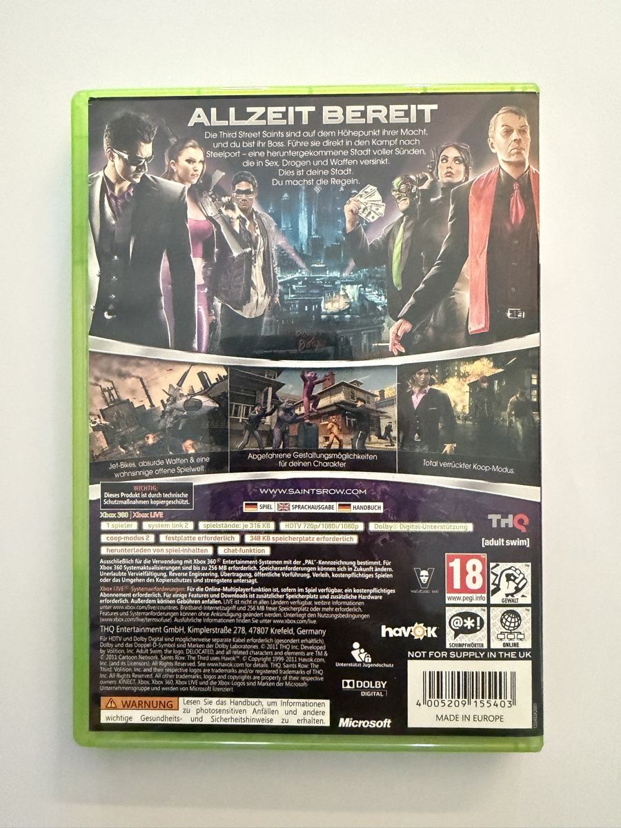 Microsoft Jeux: Saints Row The Third Xbox 360 Game – D'occasion à Hendschiken par Jamie2006 1