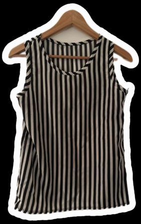 Top ärmellos,loose fit,leicht,gestreift,Gr. 36/38